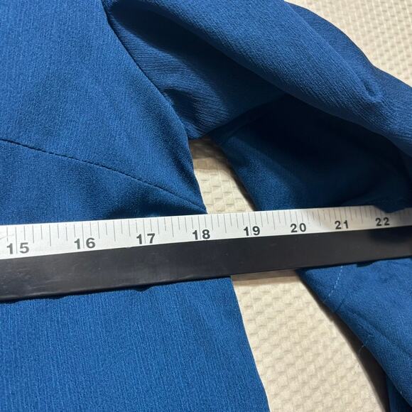 Miami Blue Lined Shift Dress Tiered Ruffle Sleeves Size M - Picture 7 of 10